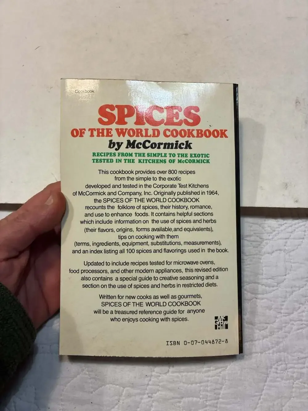 Spices of the World Cookbook by McCormick, Revised Edition (1984)